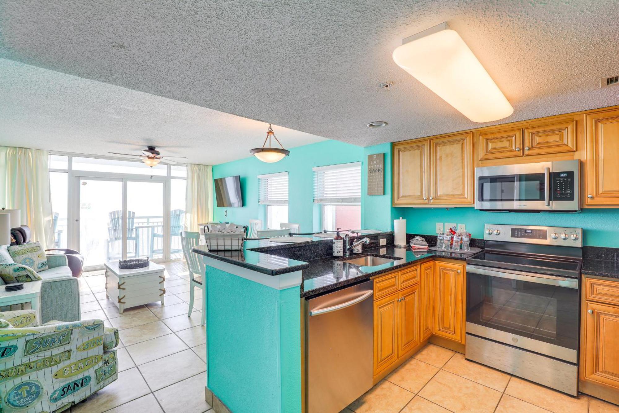 Oceanfront Condo With Huge Balcony Walk To Skywheel Myrtle Beach Exterior foto